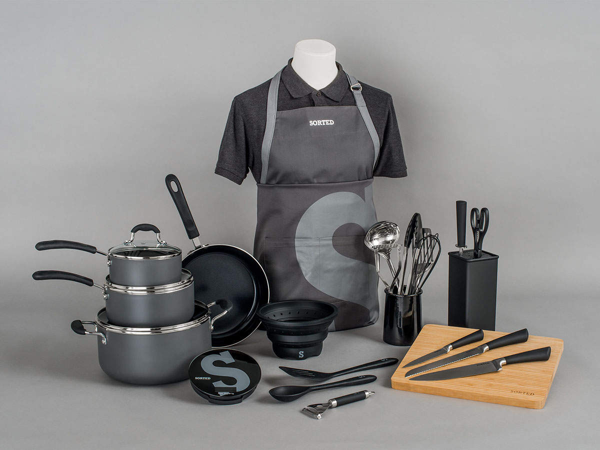 sortedfood sorted cookware pans Pots knives utensils housewares homewares QR Code magnet press presspack cooking Food 