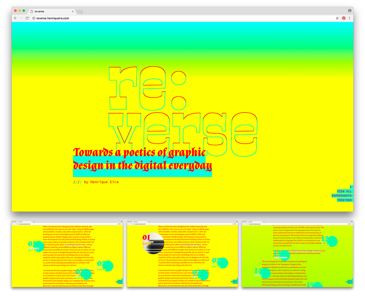 Interface poetic Poetica calarts experimental weird opacity site typography   expressive