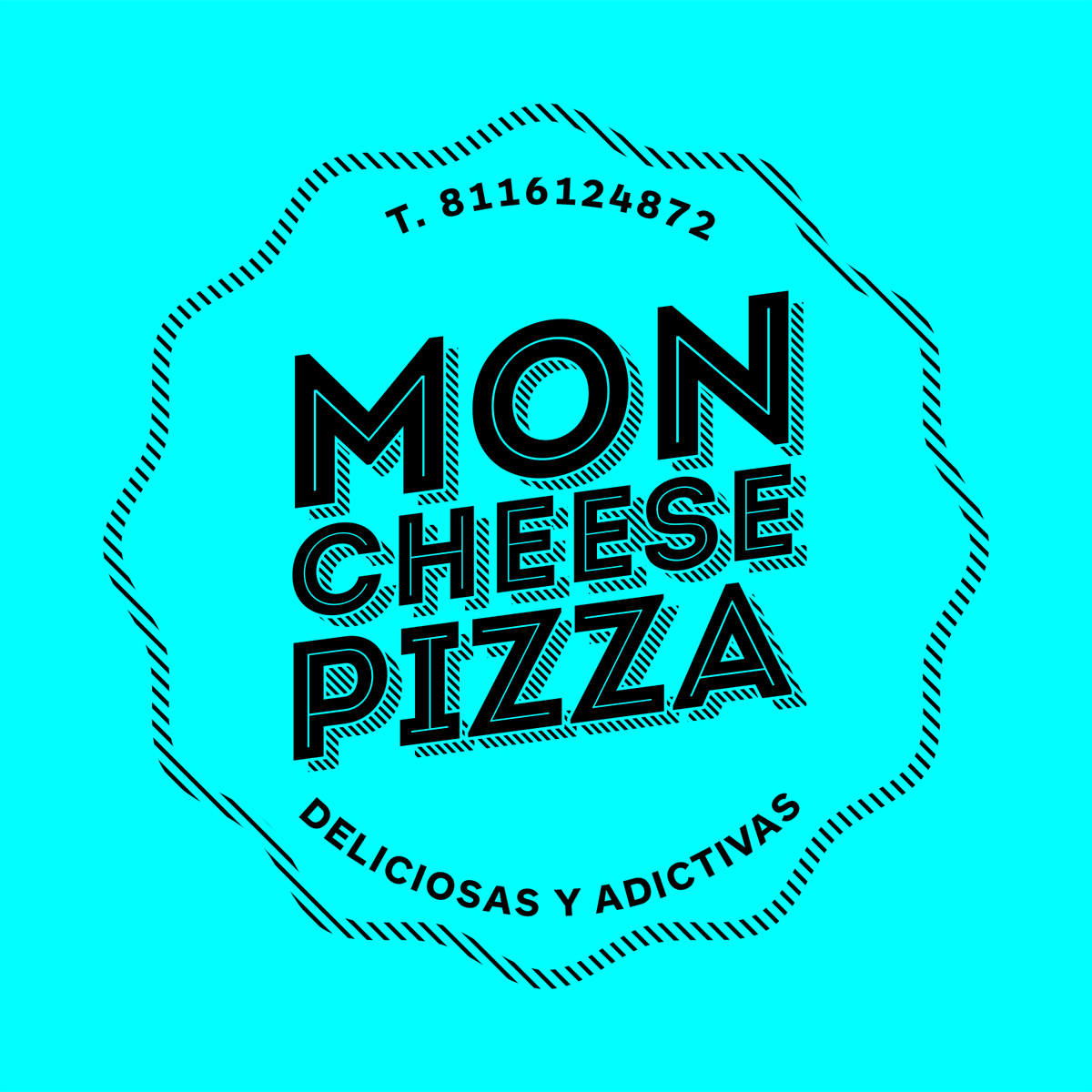 diseño logo Pizza creative Hipster restaurant brand identity PicadilloIlustrador pizzeria logo