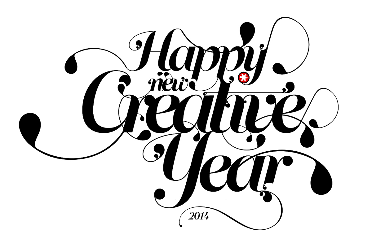 typo Illustrator photoshop happy new year Creative year