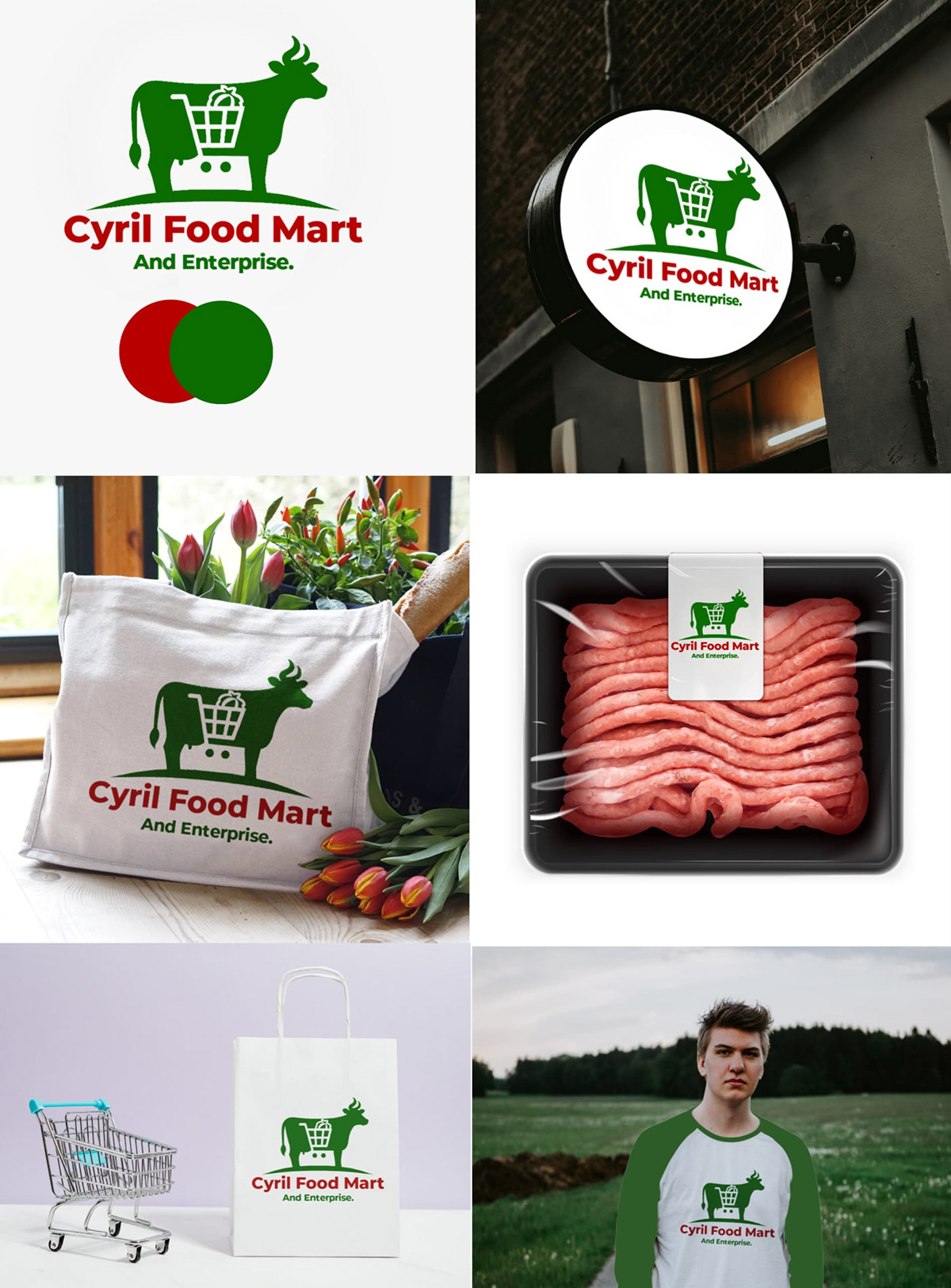 logo design brand identity marketing   visual identity Livestock farm shooping logos vector