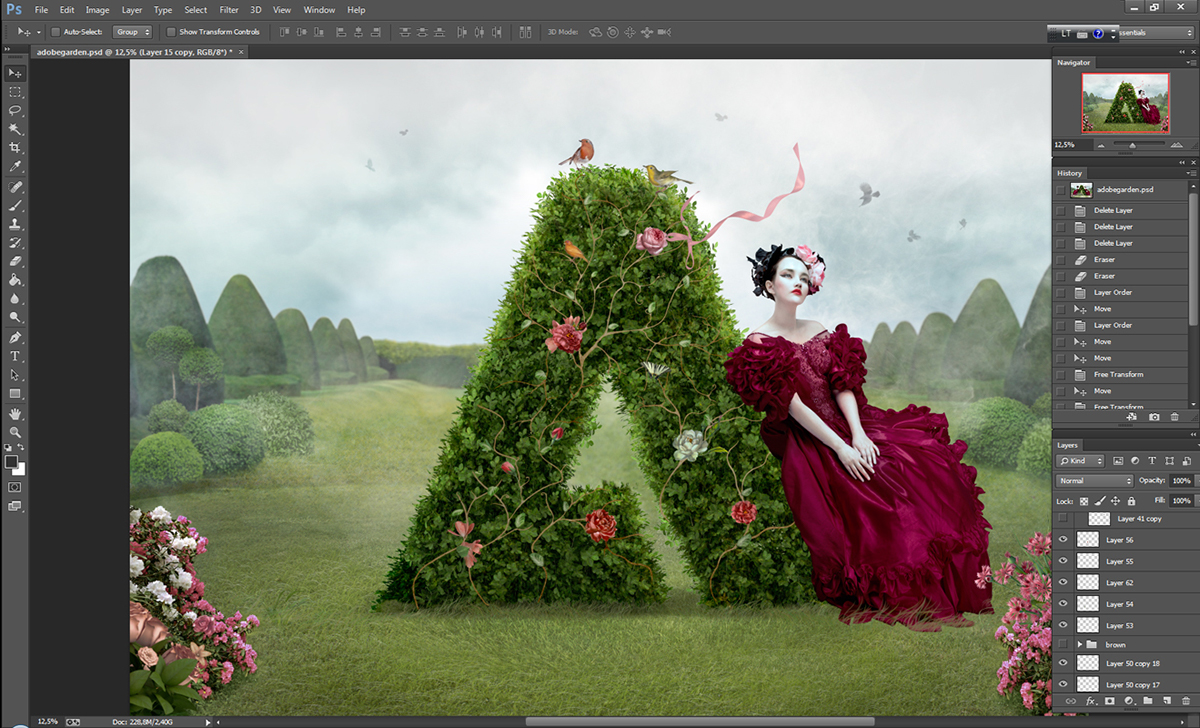 adobe logo activation Project NATALIE SHAU dress garden baroque Adobe Logo Remix Adobe Remix