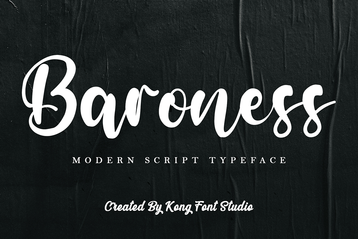 baroness branding  designfont font lettering Logotype modern Script Typeface typewriter