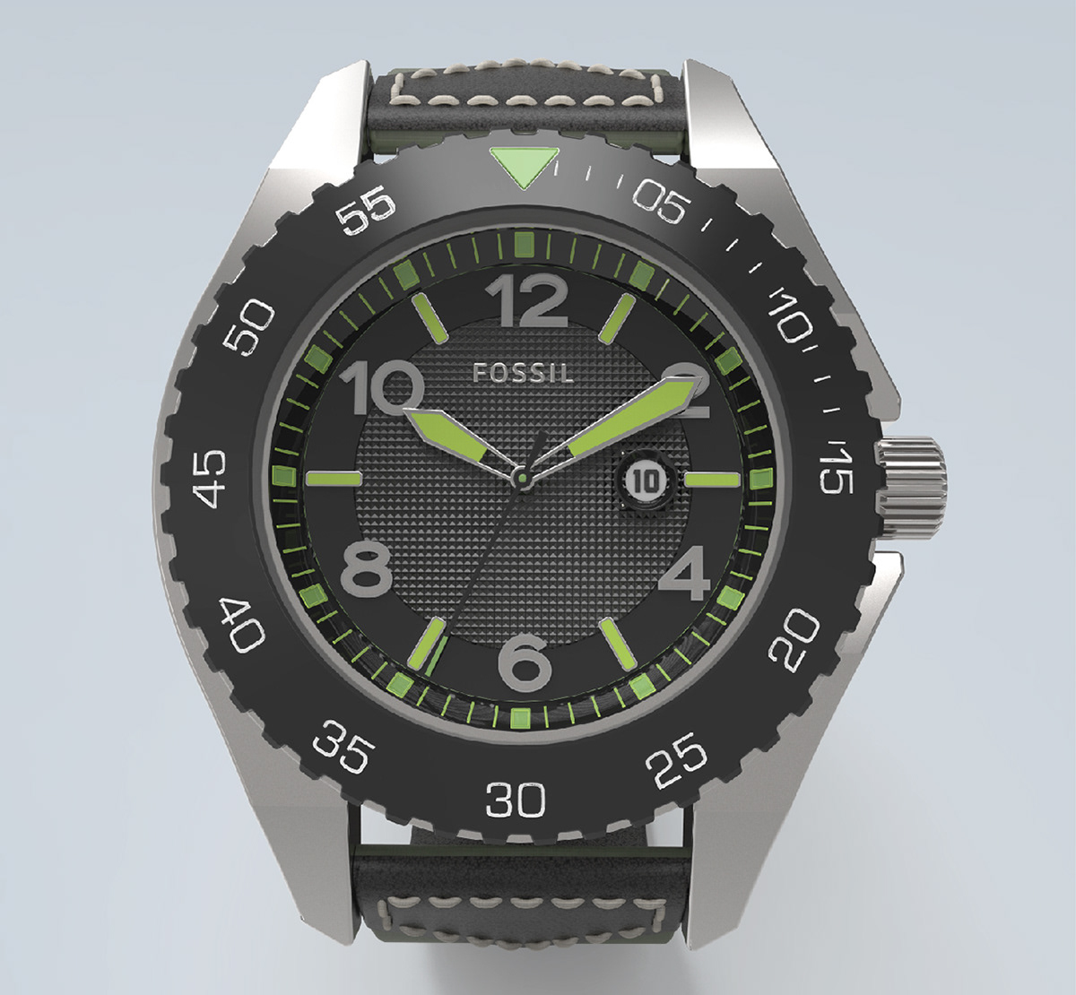 Fossil 3D Solidworks keyshot Watches watch men's watches Fossil Brand Rhino design minimalist
