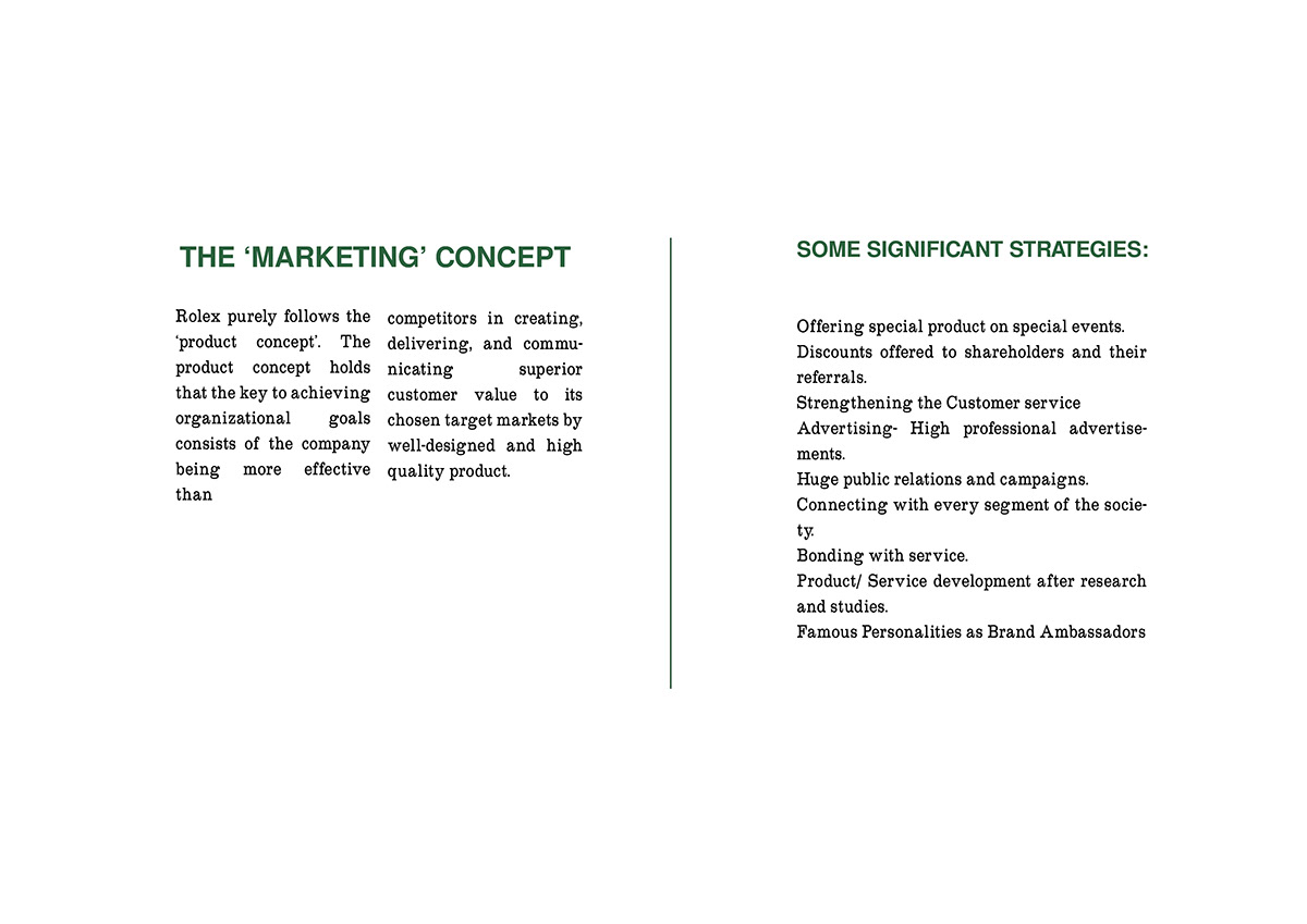 rolex strategic design brand book Product Strategy marketing strategy