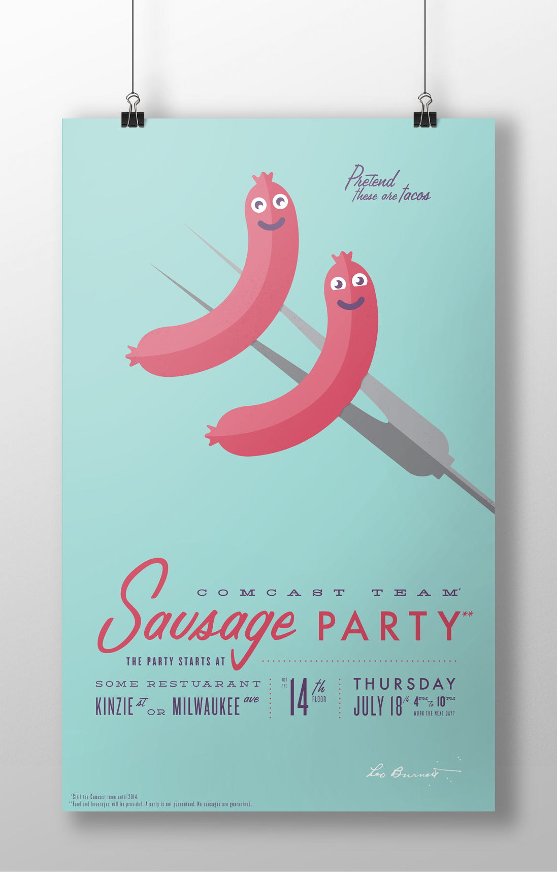 Adobe Portfolio party Work  Event sausage booze whiseky apples candy corn Donuts Popsicles anthropormorphic Office