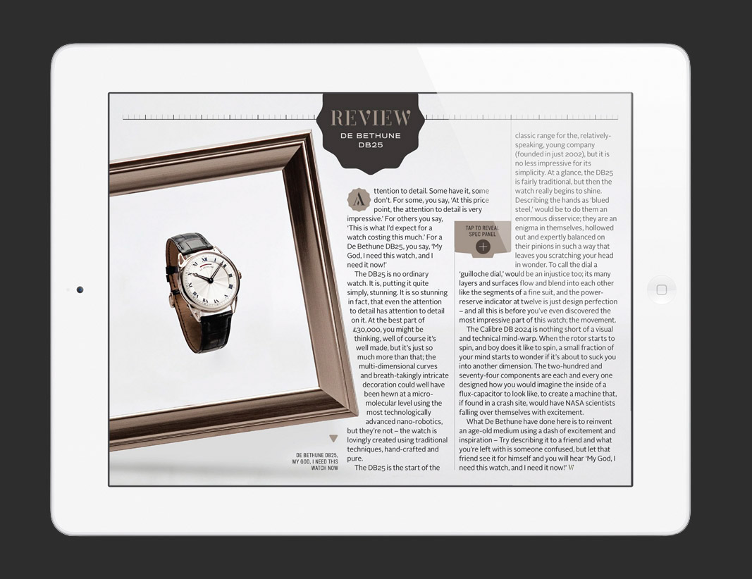 iPad  editorial  design  Magazine   watch 