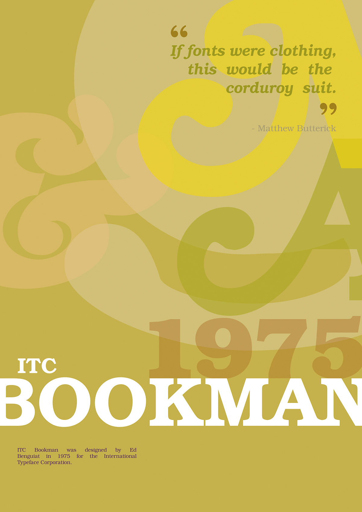Bookman poster graphic design  Layout Typeface