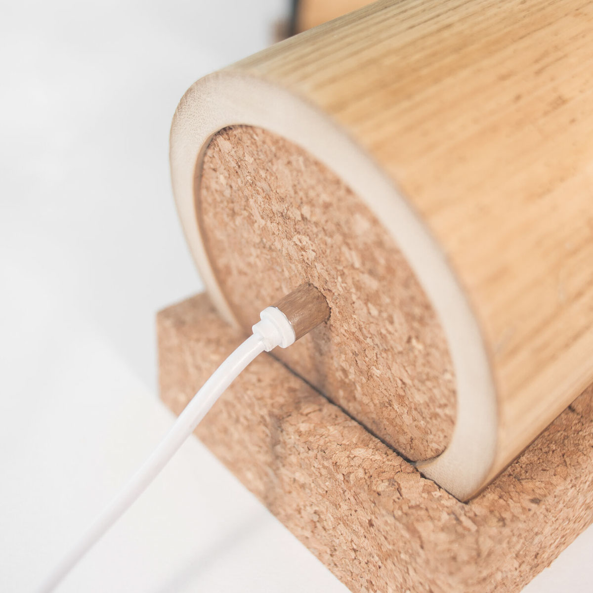 bamboo cork industrial product design manufacturing prototype concept 3D blender Fusion360 model speakers Audio sound