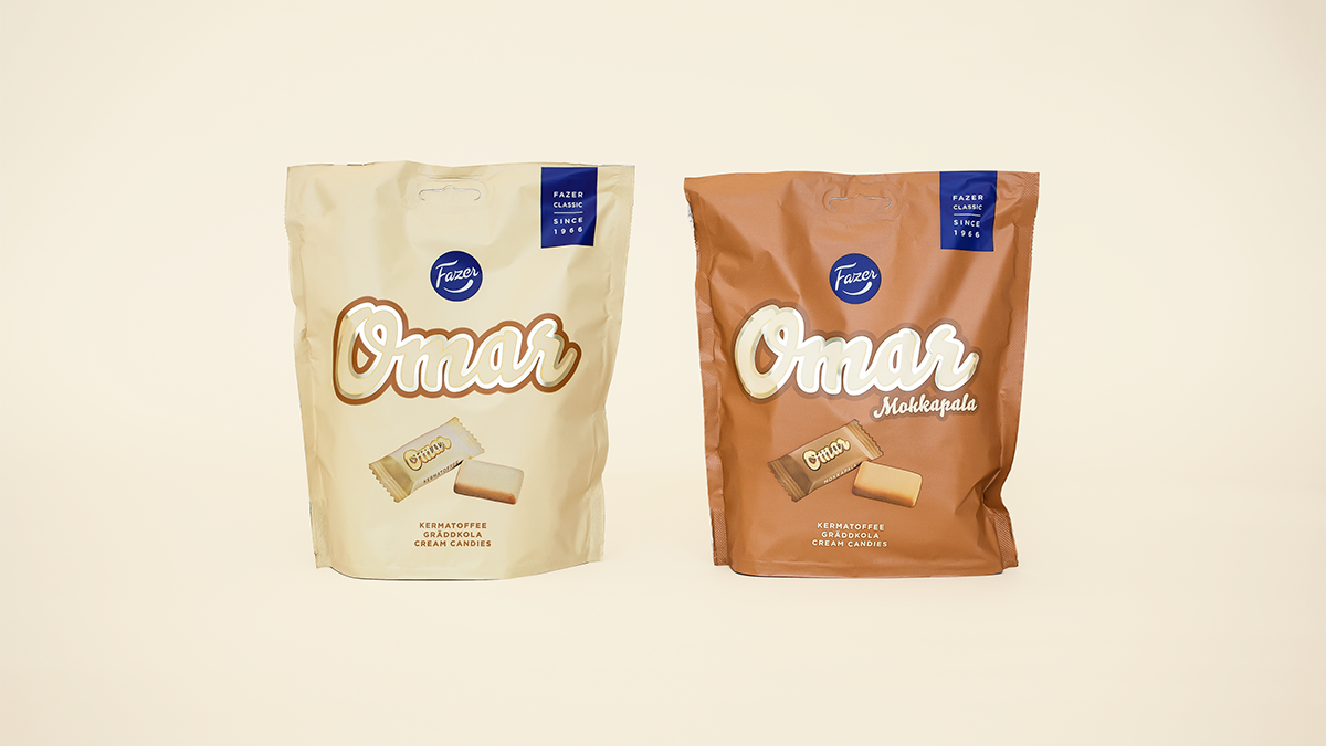 candies packaging sweet Fazer Finland Fazer Omar Candies