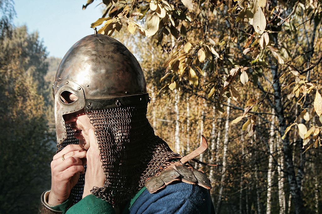 Adobe Portfolio Средневековье  доспех воин Русь 14 век middle ages warrior Armor russ Etude