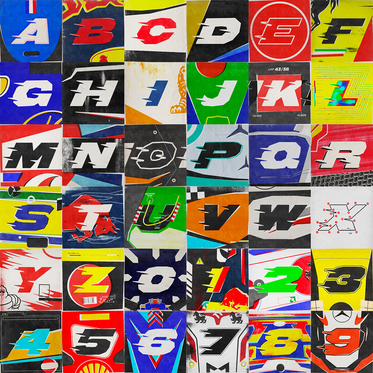 type type design typography   Motorsport Formula 1 monza 36daysoftype alphabet font f1