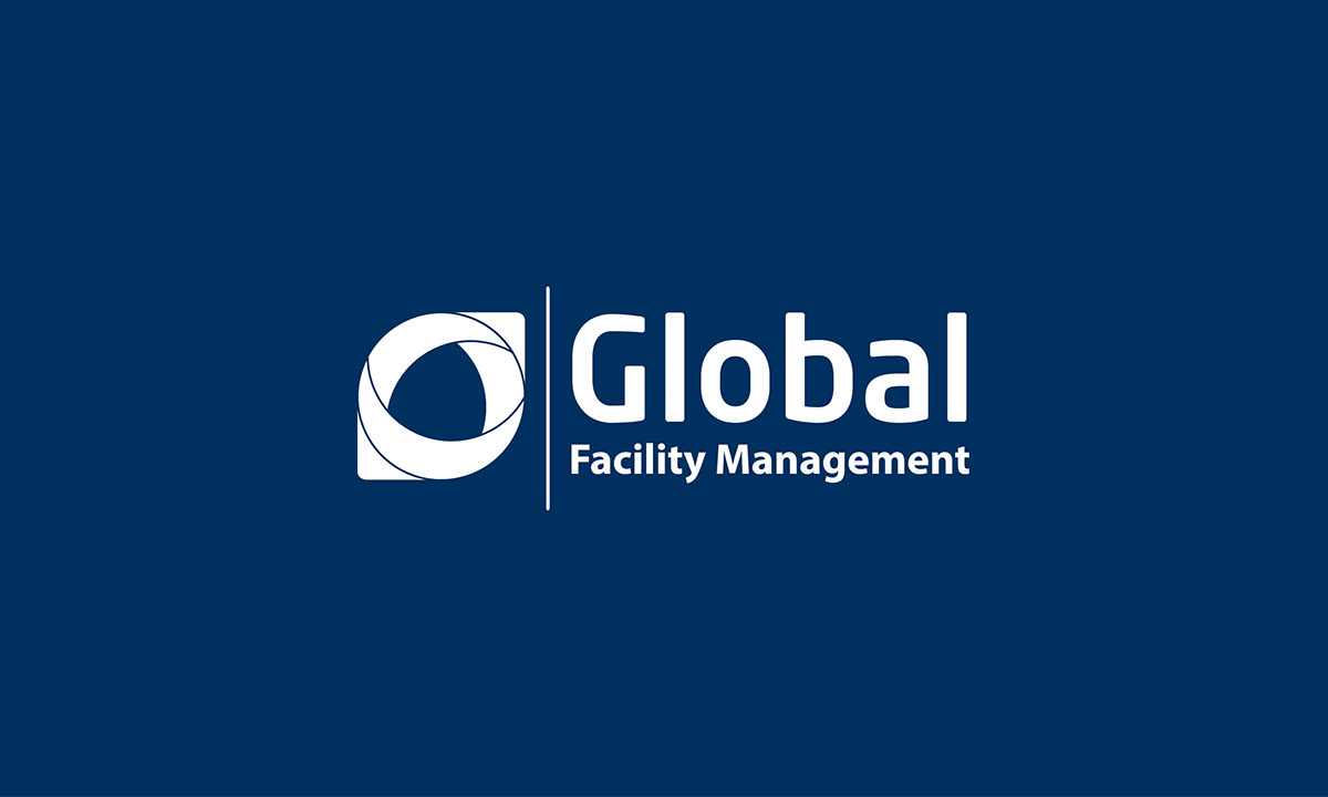 logo Global earth blue navy facility management circle stable