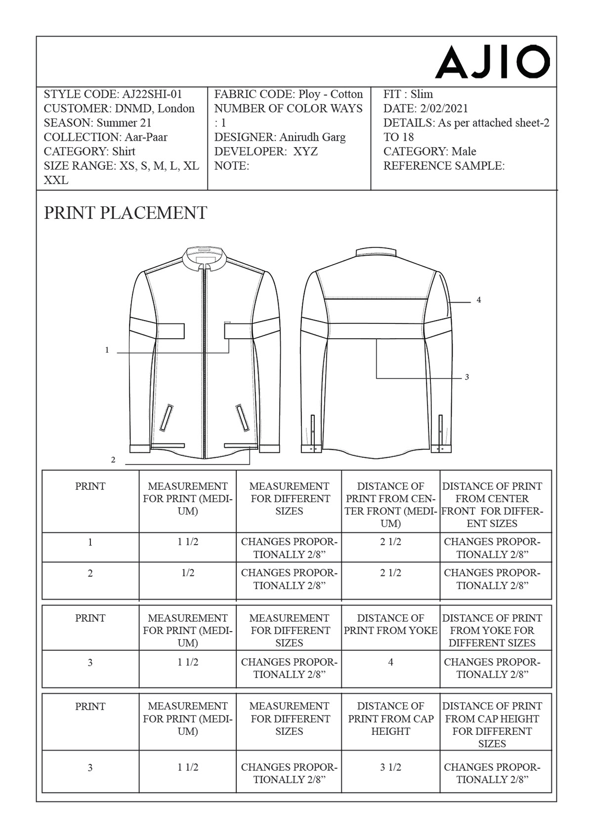 tack pack FLATSKETCH fashion design shirt technical drawing portfolio brand identity design identity