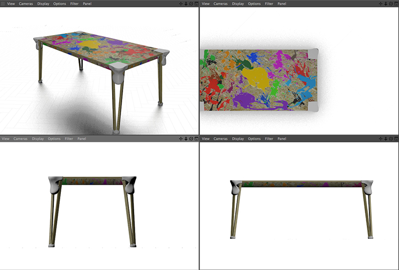 Dripping Table Corner Piece 3d printing Stephan Bleeker Customizable Design Recyceble