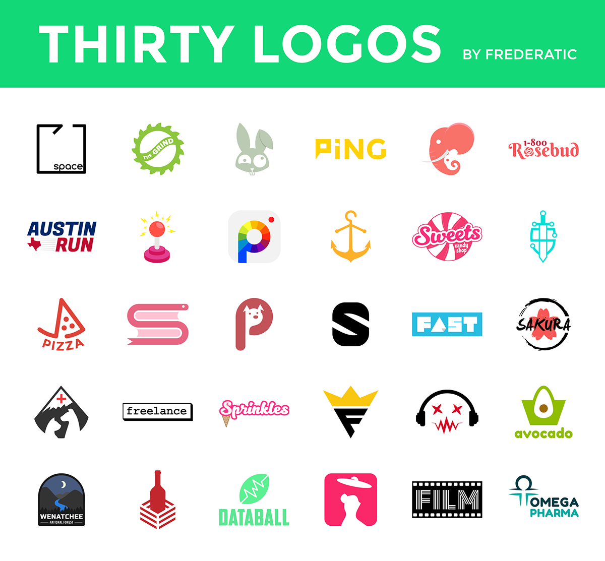 thirty logos thirty logos design logo logo desgn ILLUSTRATION  branding  identity Day
