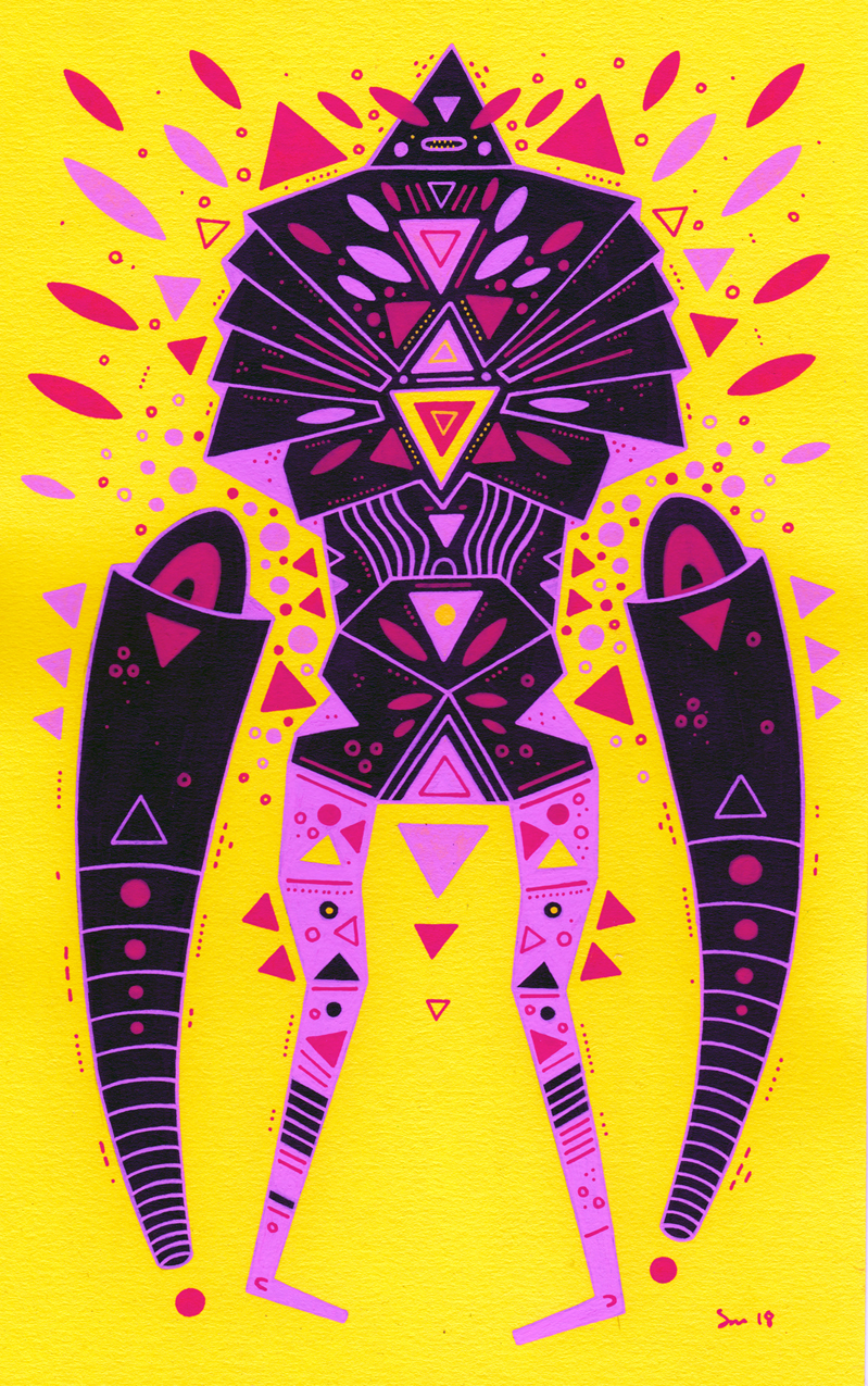 cosmic nuggets vibrant characters color Pop Art Character design  ILLUSTRATION  Posca sharpie markers
