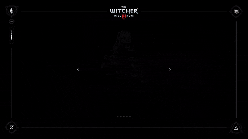 Experience fantasy geralt interactive ux video game the witcher UI CD Projekt RED game