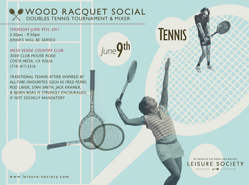 graphic design  print design  tennis charity non-profit Layout Design vintage modern