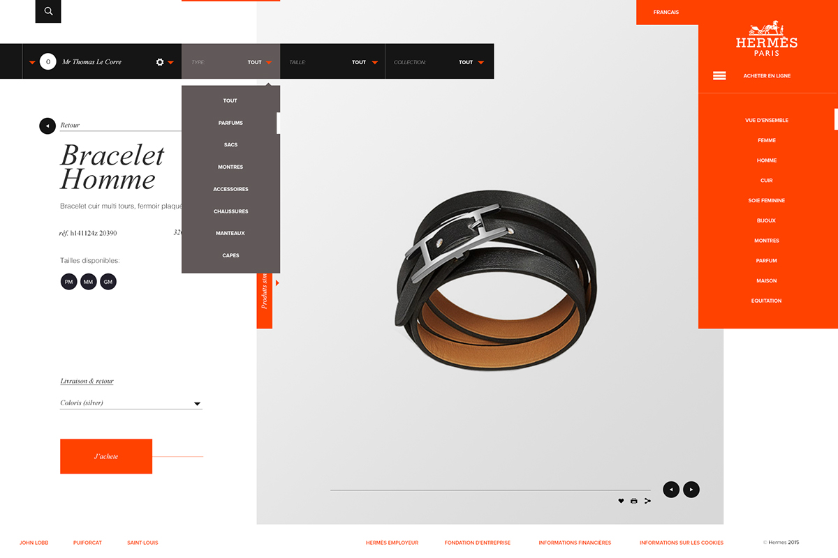 Web design luxury minimal flat Mode