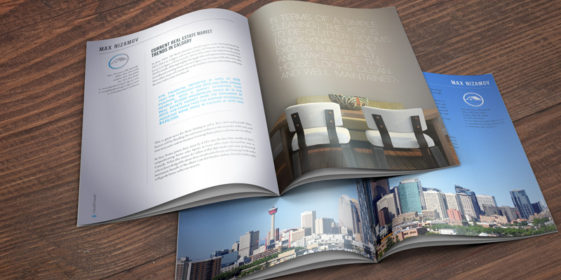 real estate interior layout Magazine design brochure catalog