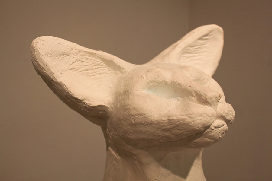 sculpture plaster waste mold plaster sculpture cats Cat cat sculpture bast Bastet bust