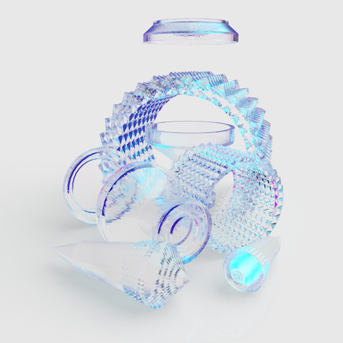 3D bottle bright drink glass light modern Render shine visualization