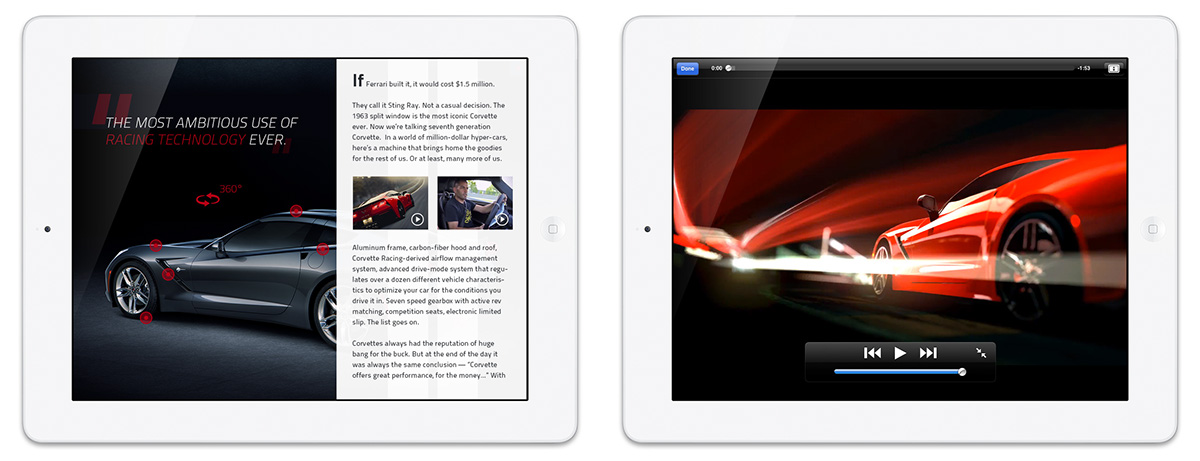 Corvette app iPad