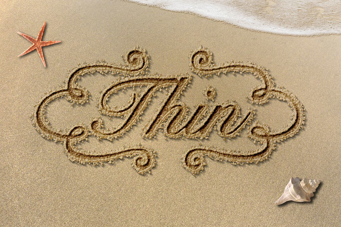 sand photoshop effect action typography   beach sand text