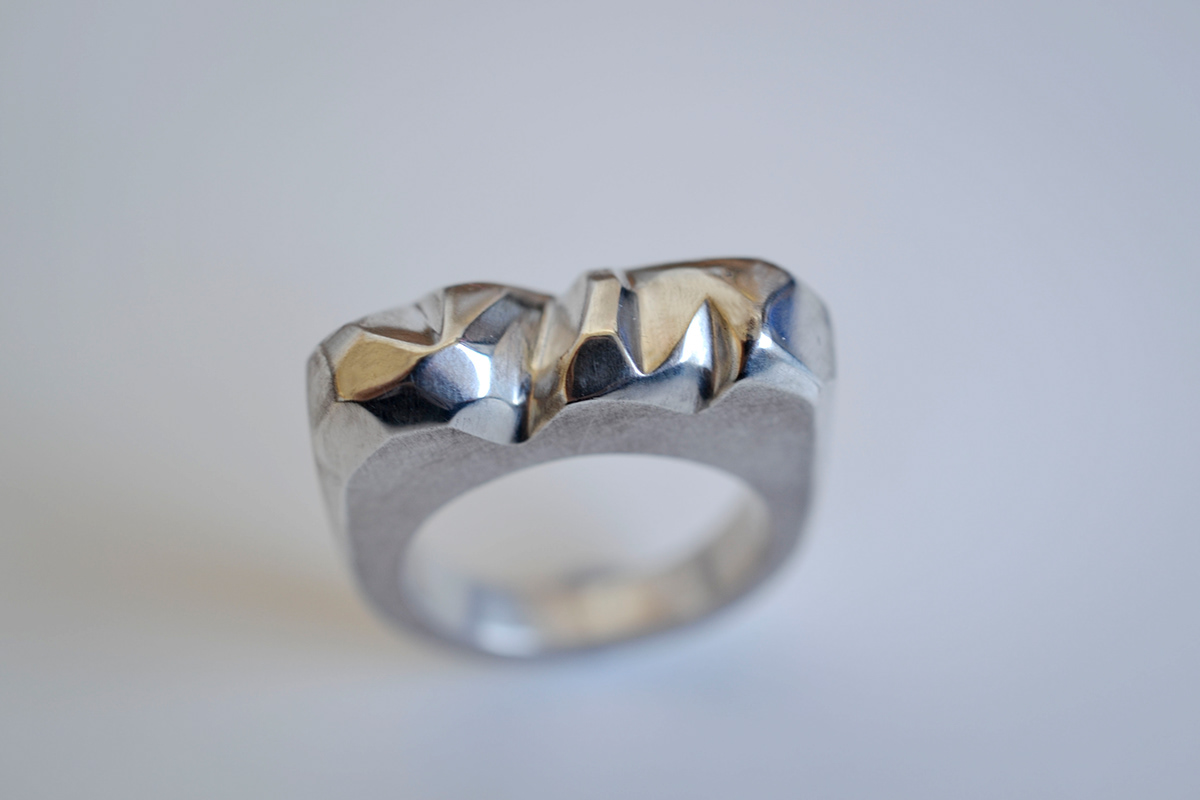 silver chunky rings handmade casting