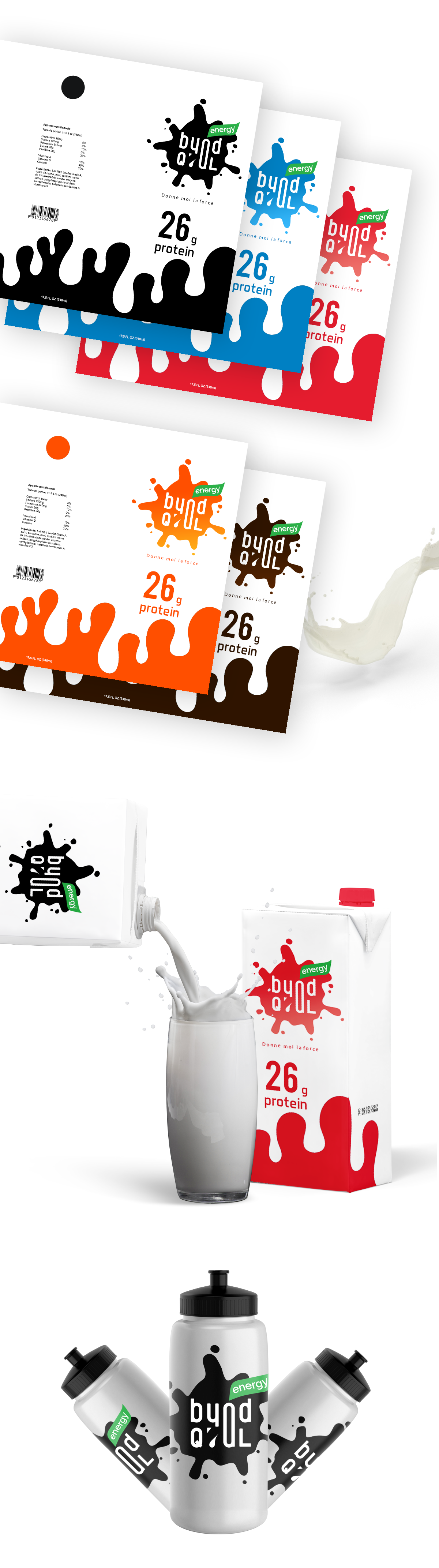 milk branding  protein milk logo Protein shakes workout