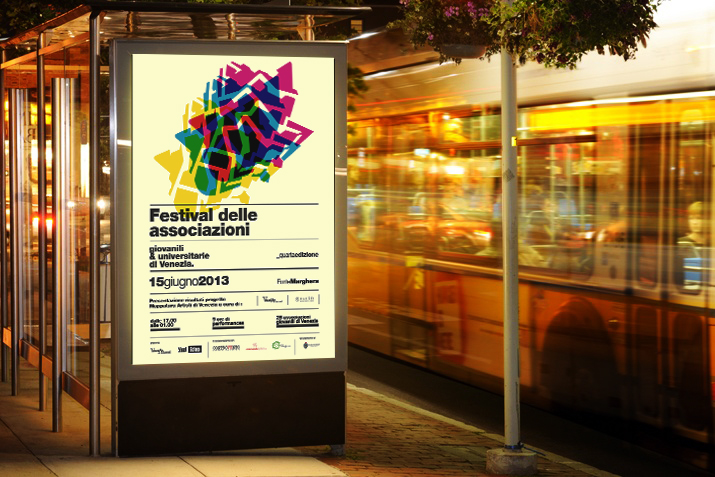 Venice festival graphic University poster flyer Event design colors art direction 