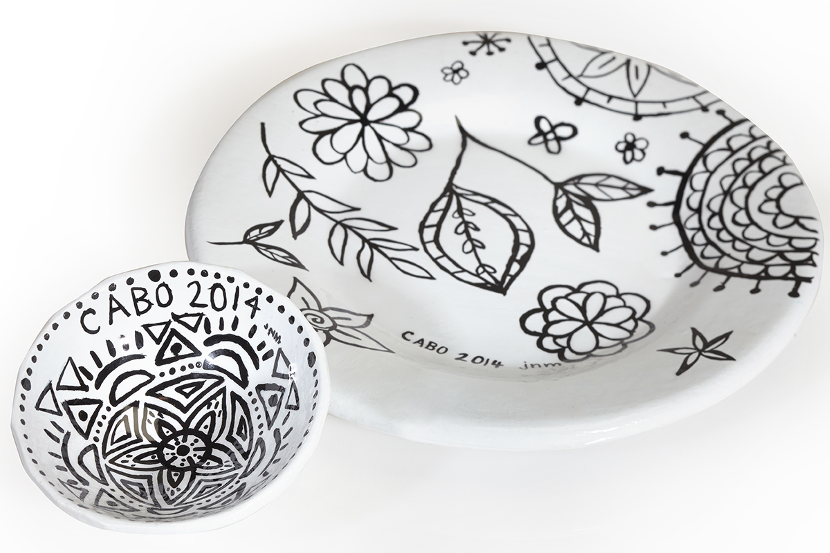 ceramic floral design pattern texture