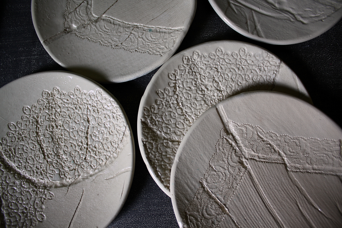 dishware lingerie impression imprint porcelain
