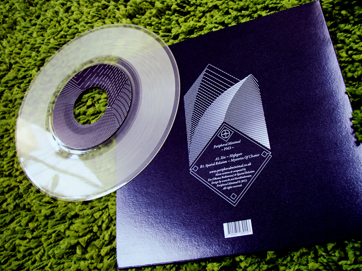 Peripheral Minimal Xiu sleeve cover vynil peripheral Spatial Relation Album ep  disc 7" Mysteries of Chance Highgate