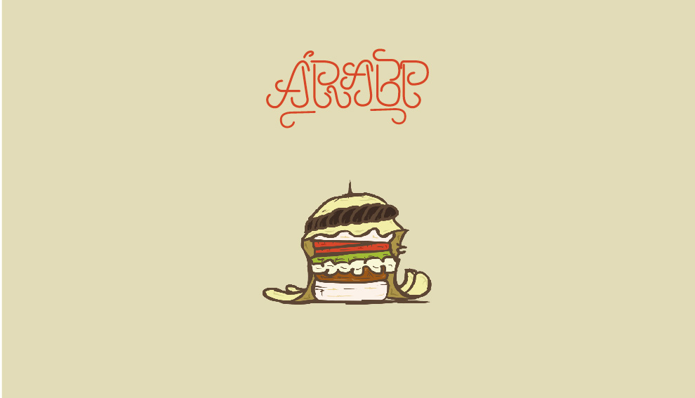 ilustracion photoshop handrawing color burger Rare town Girardot