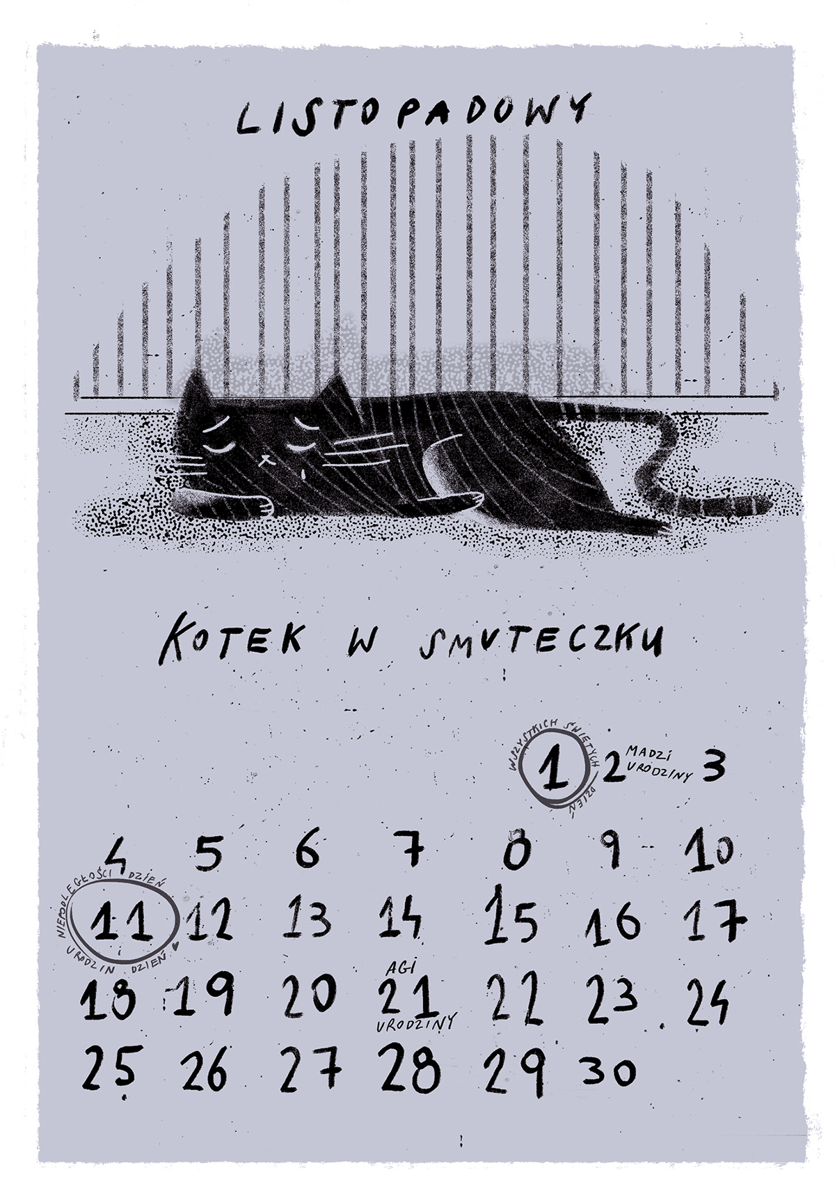 cats ILLUSTRATION  calendar calendar design cats illustration