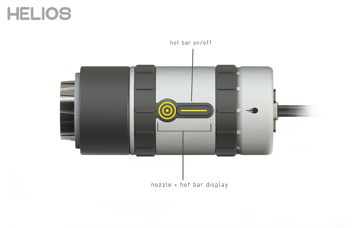 Adobe Portfolio Gun heat Heat gun Helios power tool Solidworks tool 3D model