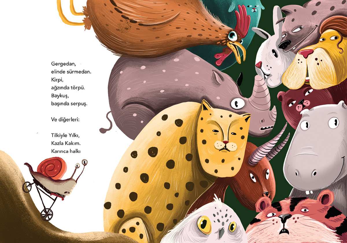 animals Cat characterdesign childrenbook forest jaguar lion owl picturebook safari