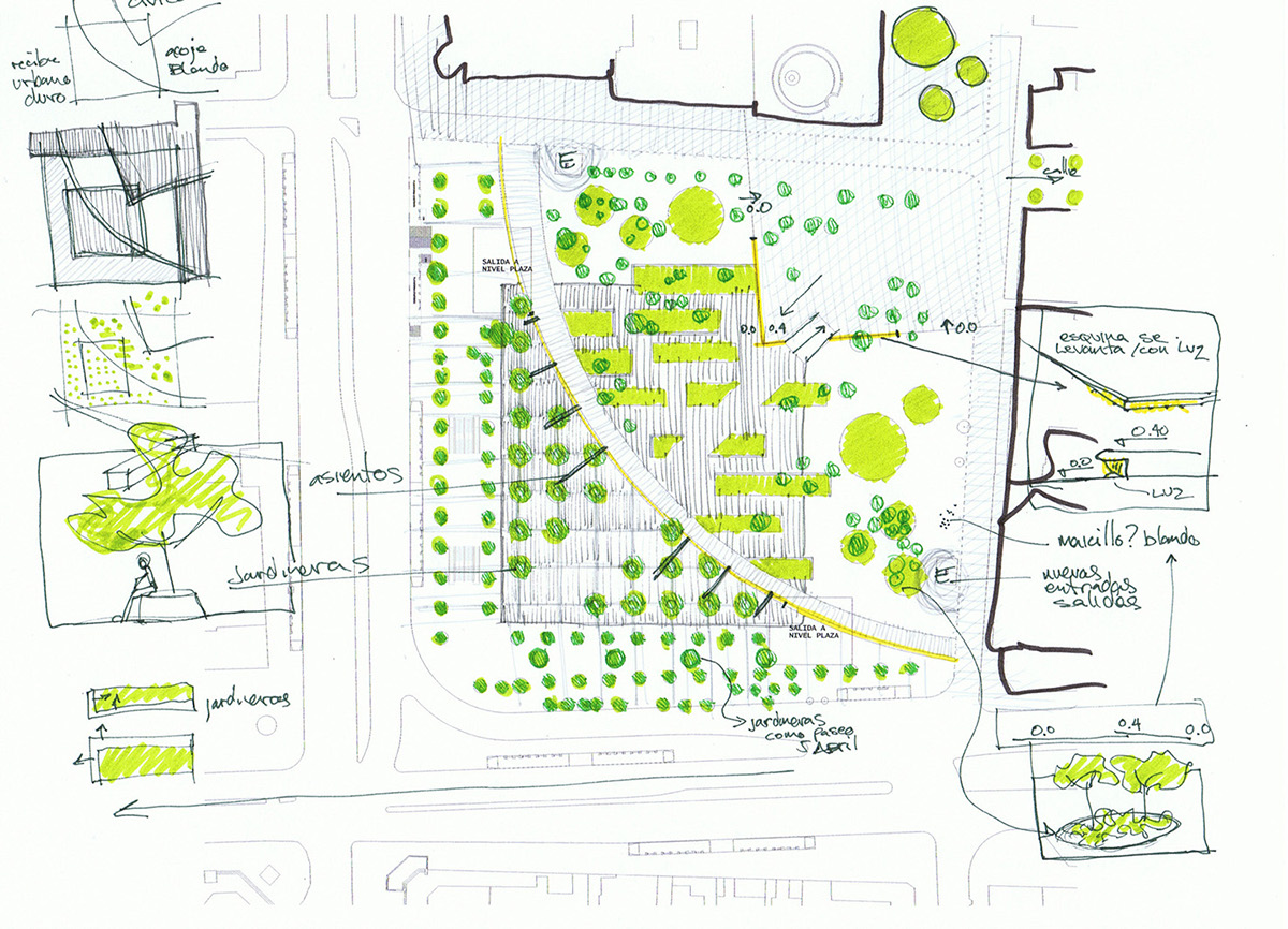 Public park landscape design plaza Landscape Architecture  arquitectura del paisaje