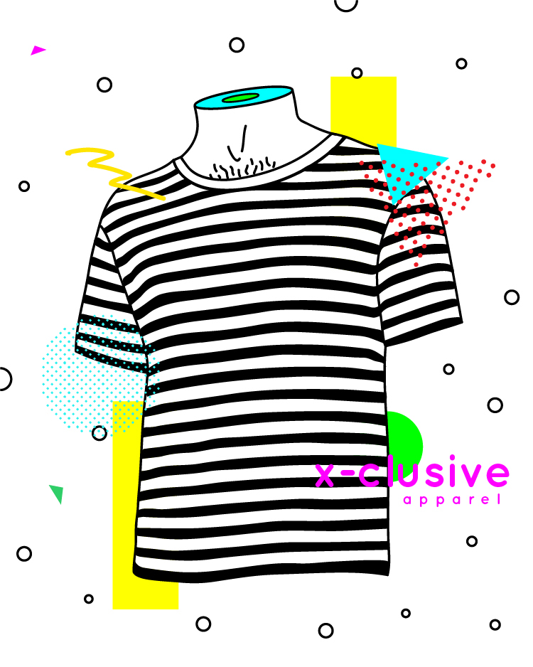Fashion  apparel Geometrical t-shirt Boxer motion graphics  Style ILLUSTRATION  lineart adobeawards