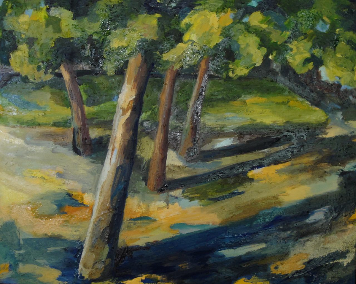 Landscape oil canvas Wood Panel