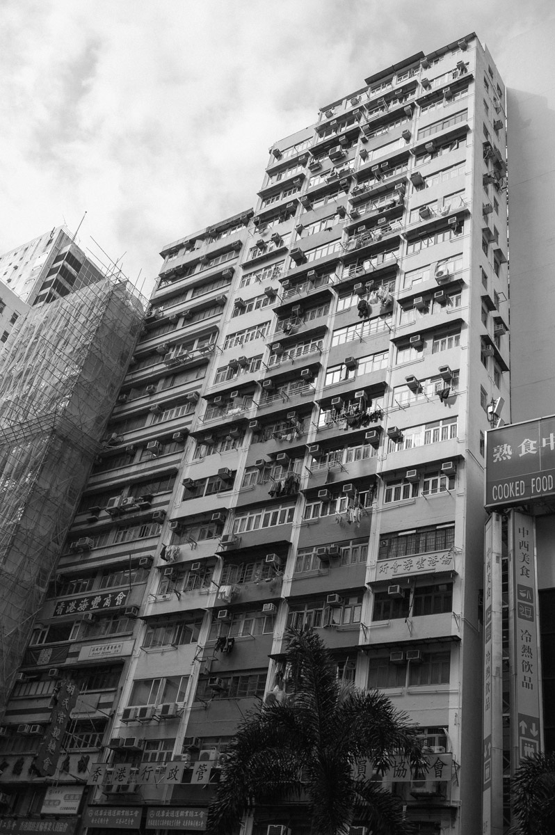 buildings Hong Kong street photo Street black & white b/w