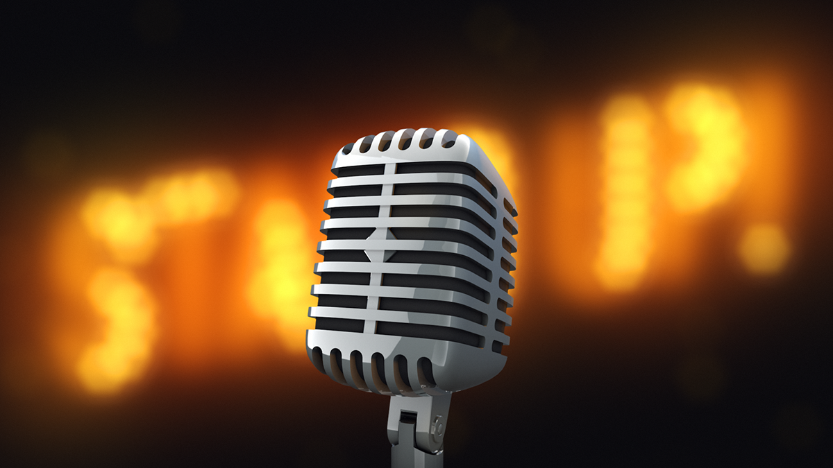 videohive stand up open mic marquee sign light bulb comedy 