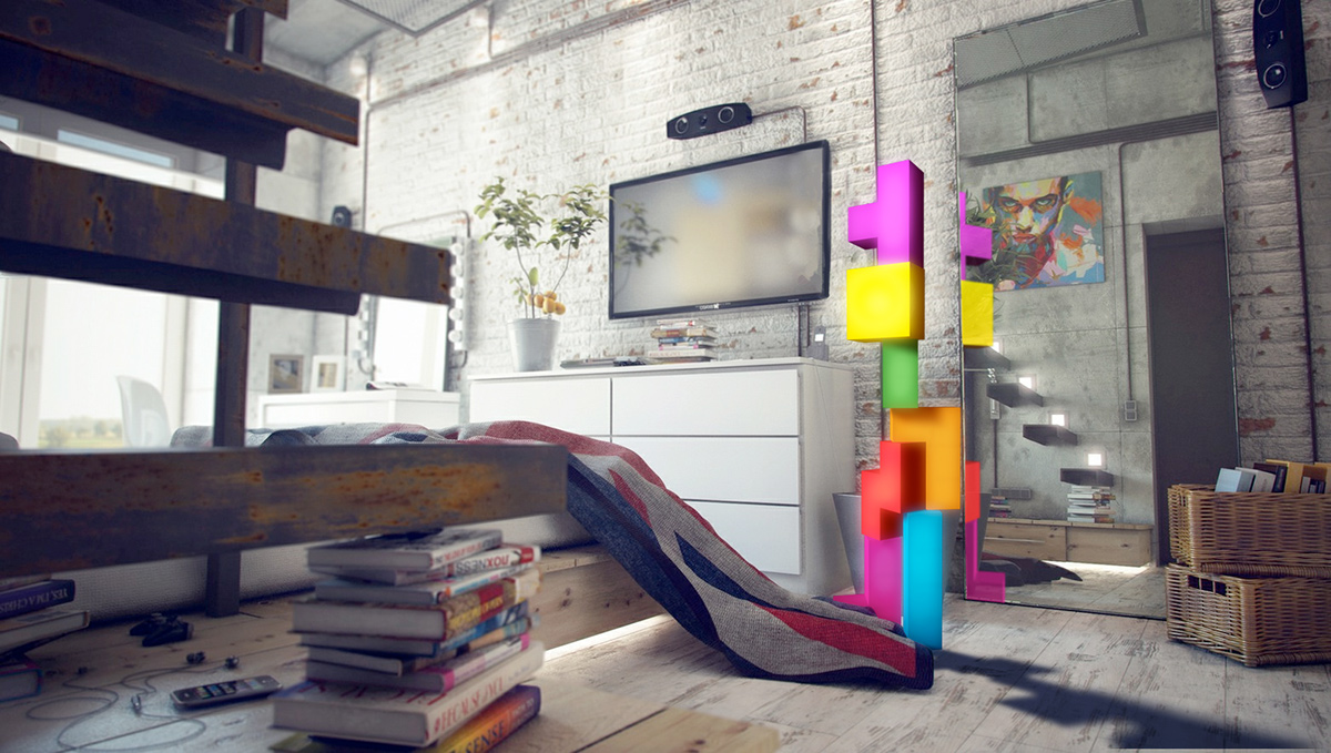 tetris Video Games sculpture toys