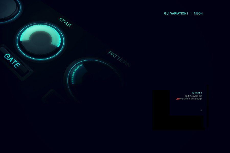 GUI user interface vst neon minimal product Audio plugin