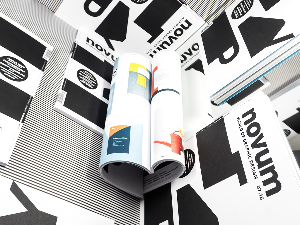 graphic design magazine design magazine Layout print finishing paper Printing fonts letters typo novum novum magazine design contrast black & White