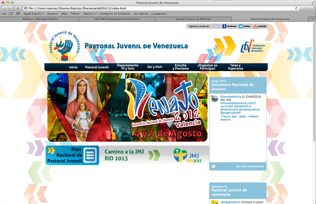 Iglesia pastoral juvenil diseño gráfico  logotipo  website