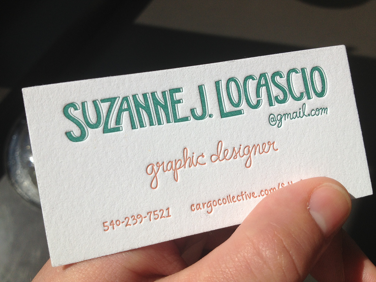 business card lettering HAND LETTERING letterpress