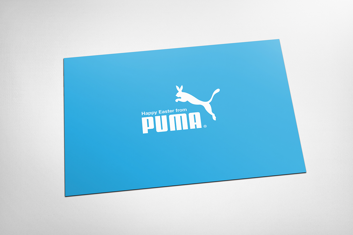 puma christmas card holiday cards  valentines day Easter postcard